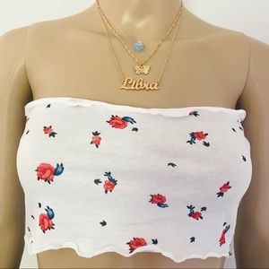 Floral tube crop top